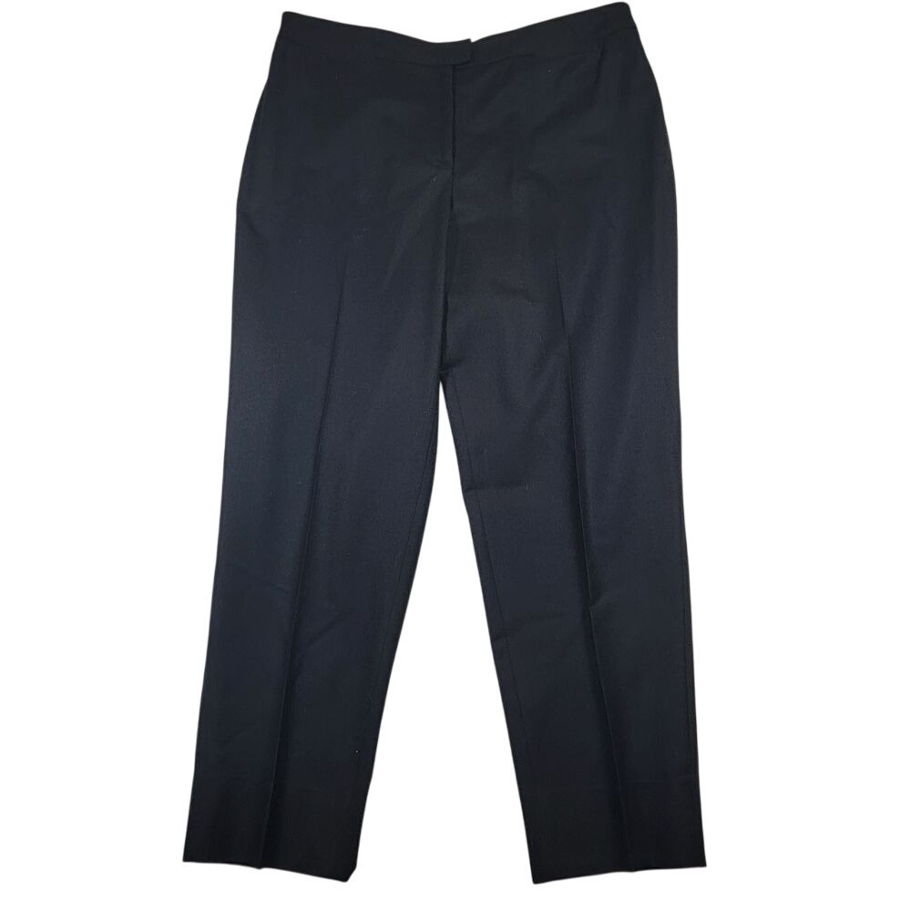 Piazza Sempione Women's Wool Career Brigitte‎ Pant Sz IT 50 US 14 Black Stretch